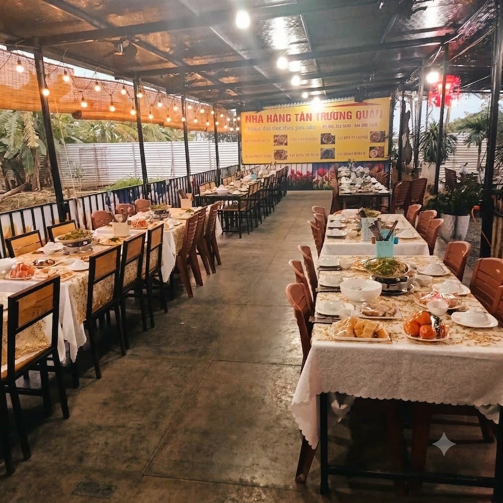 View setup tiệc trong quán